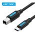 Vention CQUBF Cable USB 2.0 Tipo C a Tipo B - Transferencia 480 Mbps - 2A - Color Negro