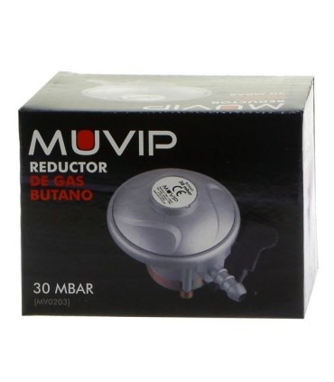 Muvip Reductor de Gas Butano - Presion de Salida 30mbar - Conexion Entrada 20mm