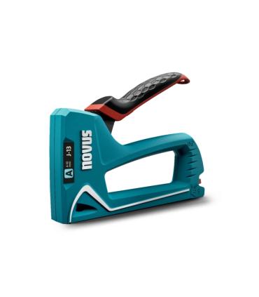 Novus J13 Clavadora/Grapadora - Para Grapas de 4 a 10mm - Carga Inferior con Desbloqueo de Seguridad - Bloqueo del Mango - Indic