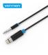 Vention Cable de Audio - Jack 6.5mm a XLR - Conector Estereo - Material PVC Resistente - Alta Calidad de Sonido - Color Negro
