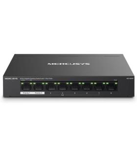 Mercusys Switch 8 Puertos Gigabit RJ45 10/100/1000Mbps - 7 Puertos PoE - Diseño Compacto - Plug & Play - Carcasa de Metal