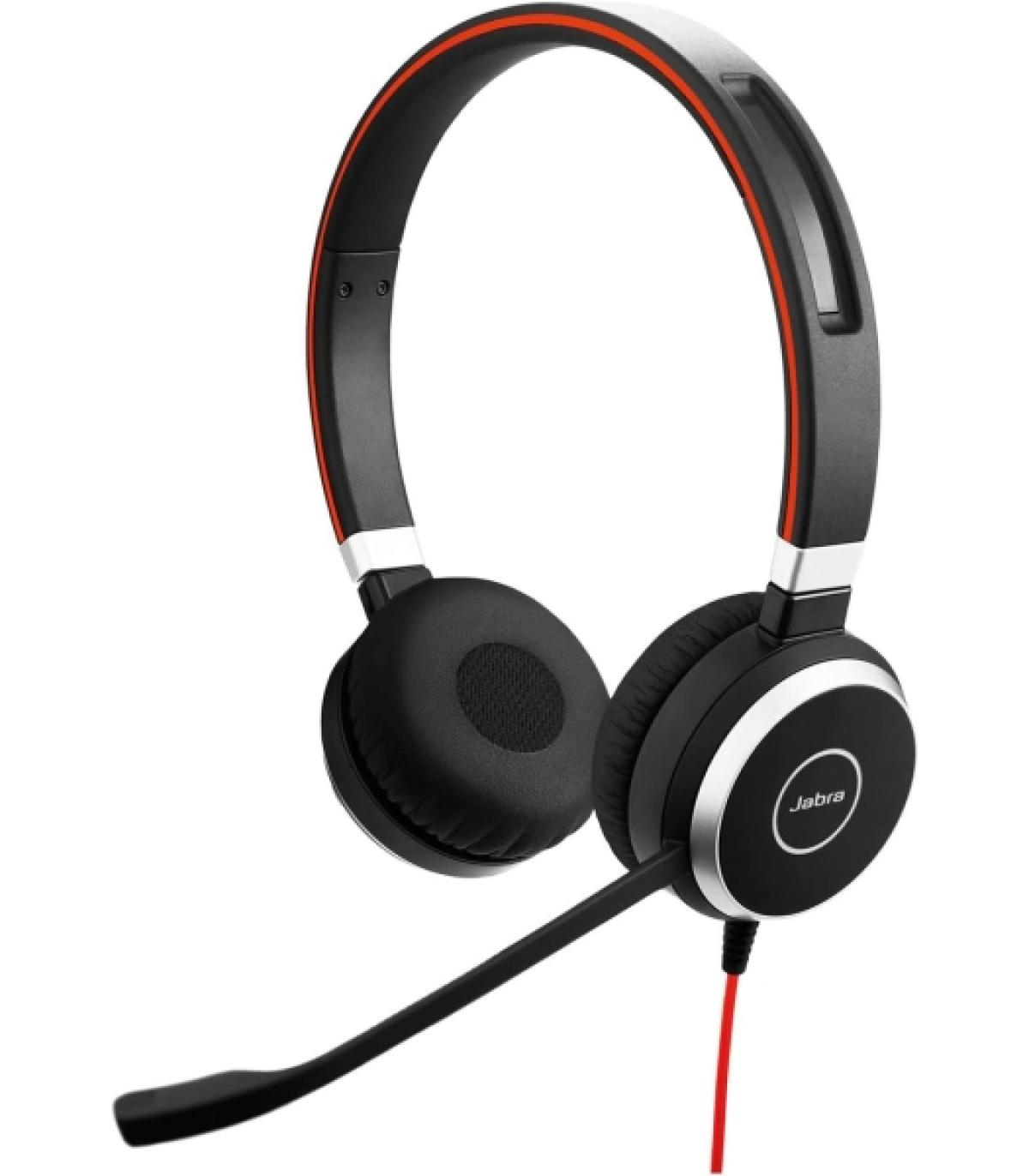 Jabra Evolve 40 MS Auriculares con Microfono USB/3.5mm - Cancelacion Pasiva de Ruido - Diadema Ajustable - Controles en Cable ..