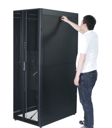 APC EASY RACK 600MM/42U/800MM WITH ROOF SIDE PANEL CASTORS FEET AND 4 BRACKETS NO BOTTOM BLACK Rack o bastidor independiente Neg