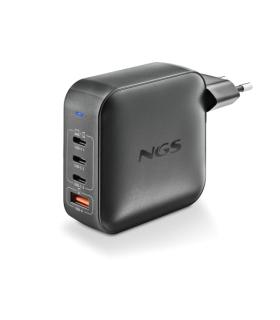 NGS Bud 160W Cargador Universal de Pared 160W Ultrarapido - GaN - 3x USB-C PD & PPS, 1x USB-A QC 3.0 - Color Negro