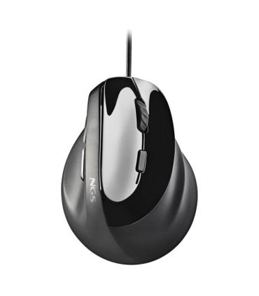 NGS Samsara Raton Ergonomico Vertical Laser 3200dpi - 5 Botones - Silencioso - Color Negro