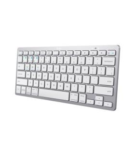 Trust Mini Teclado Ultrafino Inalambrico - Conectividad Bluetooth 4.0 - Idioma Español - Color Gris