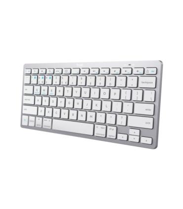 Trust Mini Teclado Ultrafino Inalambrico - Conectividad Bluetooth 4.0 - Idioma Español - Color Gris