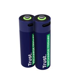 Trust Pack de 2 Pilas Recargables 1700 mAh AA