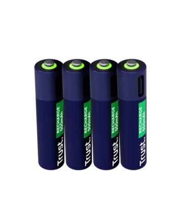 Trust Pack de 4 Pilas Recargables 500 mAh AAA