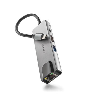 NGS Wonder Dock Supra 4 en 1 Hub USB-C - 1x USB 3.0, 1x USB-C PD 100W, 1x HDMI, 1x RJ45 - Admite Resoluciones Maximas de 4K a 30