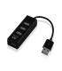 Ewent Hub USB2.0 de Alta Velocidad - USB-A de 4 Puertos - Color Negro