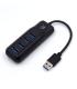 Ewent EW1138 Hub 4 Puertos USB 3.2 - Longitud Cable 15 cm - Velocidad Transferencia max 5Gps - Color Negro