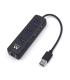Ewent EW1140 Hub 3Puertos USB3.2 - Puerto de Red Gigabit - Color Negro