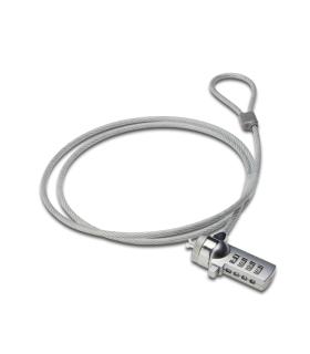 Ewent EW1241 Candado para Portatil con Combinacion - cable 1.5m - Color Plata