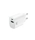 Ewent Cargador de Pared USB-C/PD + USB-A/QC 20W - Color Blanco
