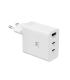 Ewent EW1323 Cargador USB-3 Puertos - Salida Maxima 65W - 1 USB A y 2 USB C - Color Blanco