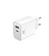 Ewent Cargador USB-C 30W - Carga Rapida y Segura - 1x USB-A - Color Blanco