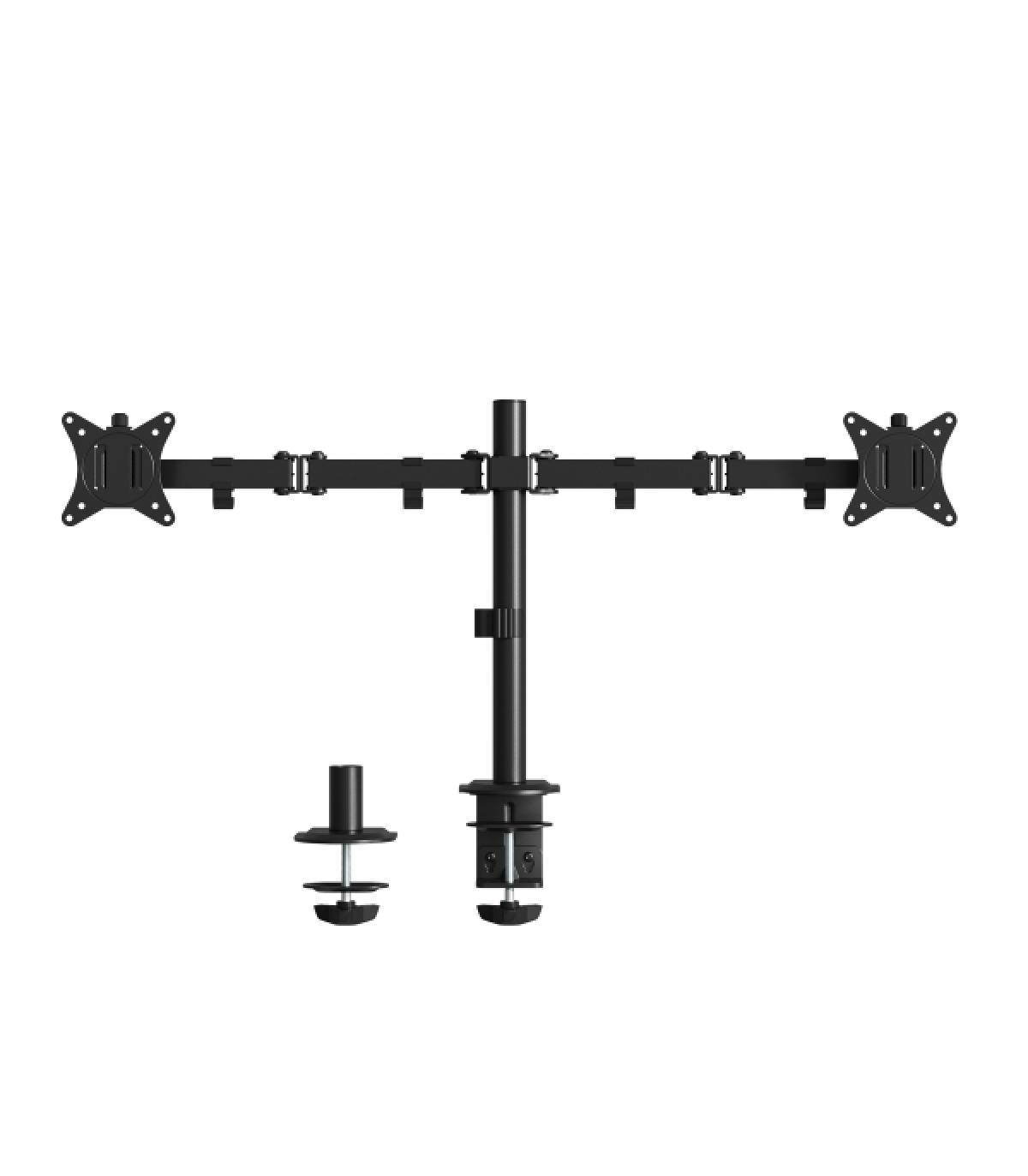 Ewent Soporte de Monitor de Escritorio - 2 Monitores de 13-32"-VESA Maximo 100x100 - Pantalla plana hasta 9 kg- Pantalla Curva..