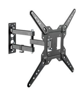 Ewent Soporte de Pared para TV de 23" hasta 55"- Movimiento Completo- 3 Pivotes- VESA Maximo 400x400 Color Negro