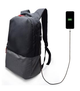 Ewent EW2529 Mochila para Portatil hasta 17" - Puerto de Carga USB - a Prueba de Agua - Color Negro