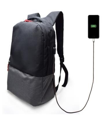 Ewent EW2529 Mochila para Portatil hasta 17" - Puerto de Carga USB - a Prueba de Agua - Color Negro