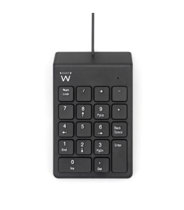 Ewent Teclado Numerico - Cable USB-A de 1.35m - Color Negro