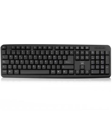Ewent Teclado con Cable - Diseño Slim - Cable USB-A de 1.35m - Color Negro