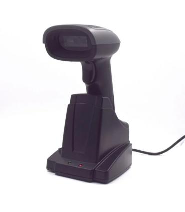 Ewent EW3440 Lector de Codigos de Barras 1D/2D Inalambrico - Wireless y Bluetooth - Autonomia hasta 7h - Base Inteligente - Colo