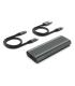 Ewent Caja Externa USB 3.2 - USB-C SSD sin Tornillos - Cable USB C-C y USB C-A - Color Gris