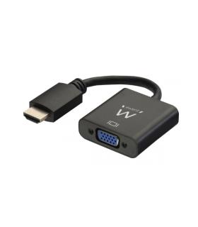Ewent EW9864 Convertidor HDMI a VGA con Audio - Resolucion Maxima 1920 x 1200 -Color Negro