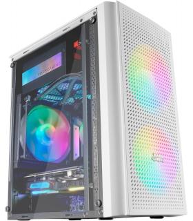 Mars Gaming MC300 Caja Gaming Compacta - Ventana Cristal Templado - Triple Ventilacion - Soporte Refrigeracion Liquida - Ilumina
