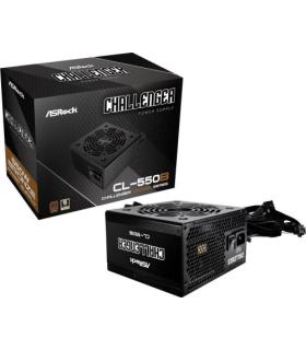 FUENTE ALIMENTACION ASROCK CL-550B,PSU,550W,80 PLUS BRONZE,120MM,ACTIVE PFC,PCI-E (6+2 pin)x4,SATA (5 pin)x4