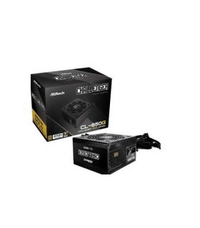 FUENTE ALIMENTACION ASROCK CL-650G,PSU,650W,80 PLUS GOLD,120MM,ACTIVE PFC,PCI-E (6+2 pin)x4,SATA (5 pin)x4