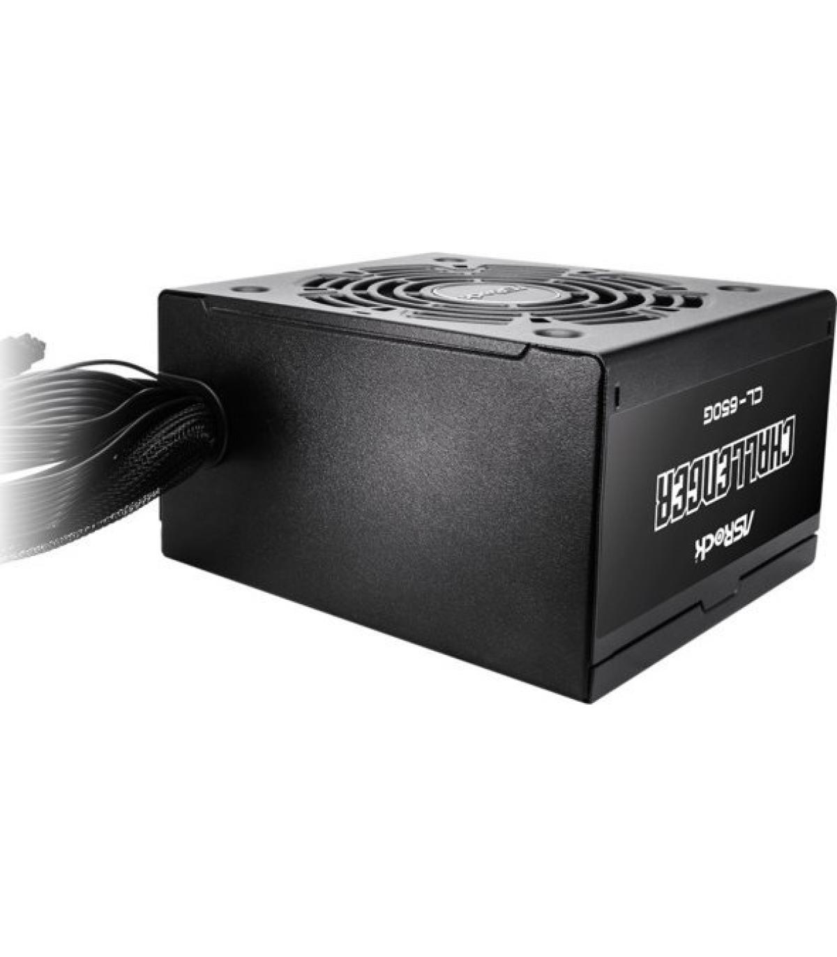 FUENTE ALIMENTACION ASROCK CL-650G,PSU,650W,80 PLUS GOLD,120MM,ACTIVE PFC,PCI-E (6+2 pin)x4,SATA (5 pin)x4