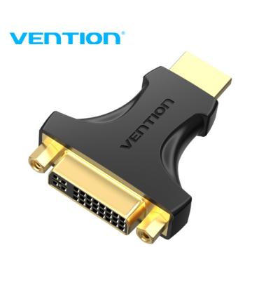 Vention Adaptador HDMI a DVI - Chapado en oro - Direccion dual - Resolucion 1080P@60Hz - Carcasa de PVC - Color Negro