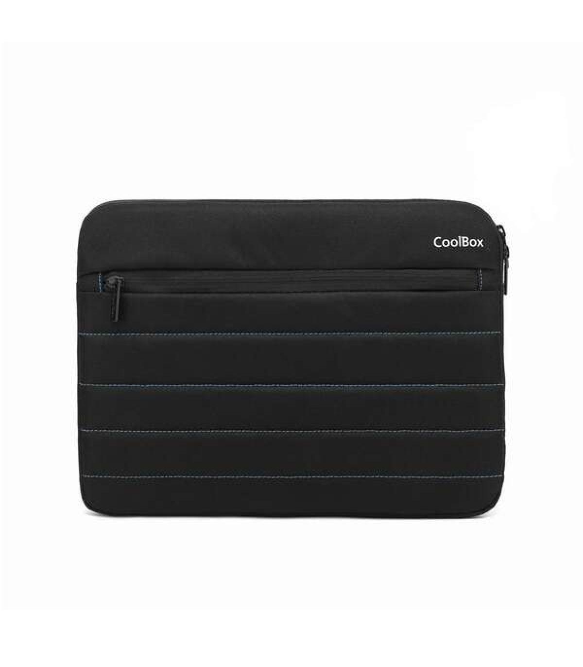 CoolBox Funda para Tablet/Netbook/Portatil hasta 13" - Acolchado - Tejido Impermeable - Cierre de Cremallera - Color Negro