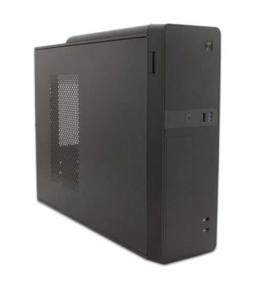 CoolBox T310 Slim Caja Torre Micro ATX, Mini ITX - Tamaño HDD 2.5", 3.5" - USB-2.0, USB 3.0, USB-C - Fuente de Alimentacion 500W