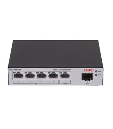 H3C LS-1600V2-6P-GL switch Gestionado L2 Gigabit Ethernet (10/100/1000) Negro, Gris