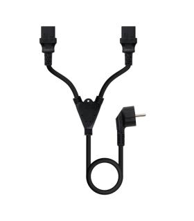 Nanocable Cable de Alimentacion CEE7 Macho a 2x C-13 Hembra 3m - Color Negro