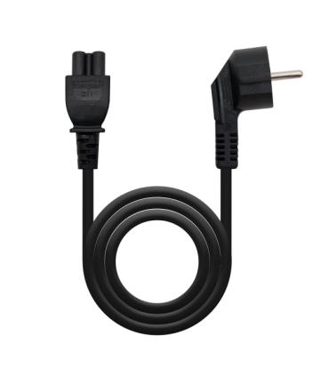 Nanocable Cable de Alimentacion CEE7 Acodado Macho a M-C5 Hembra Trebol 2m - Color Negro
