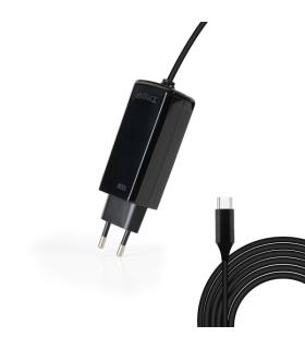 Tooq Cargador de Portatil GaN USB-C/PD 100W - Cable de 1.80m - Color Negro