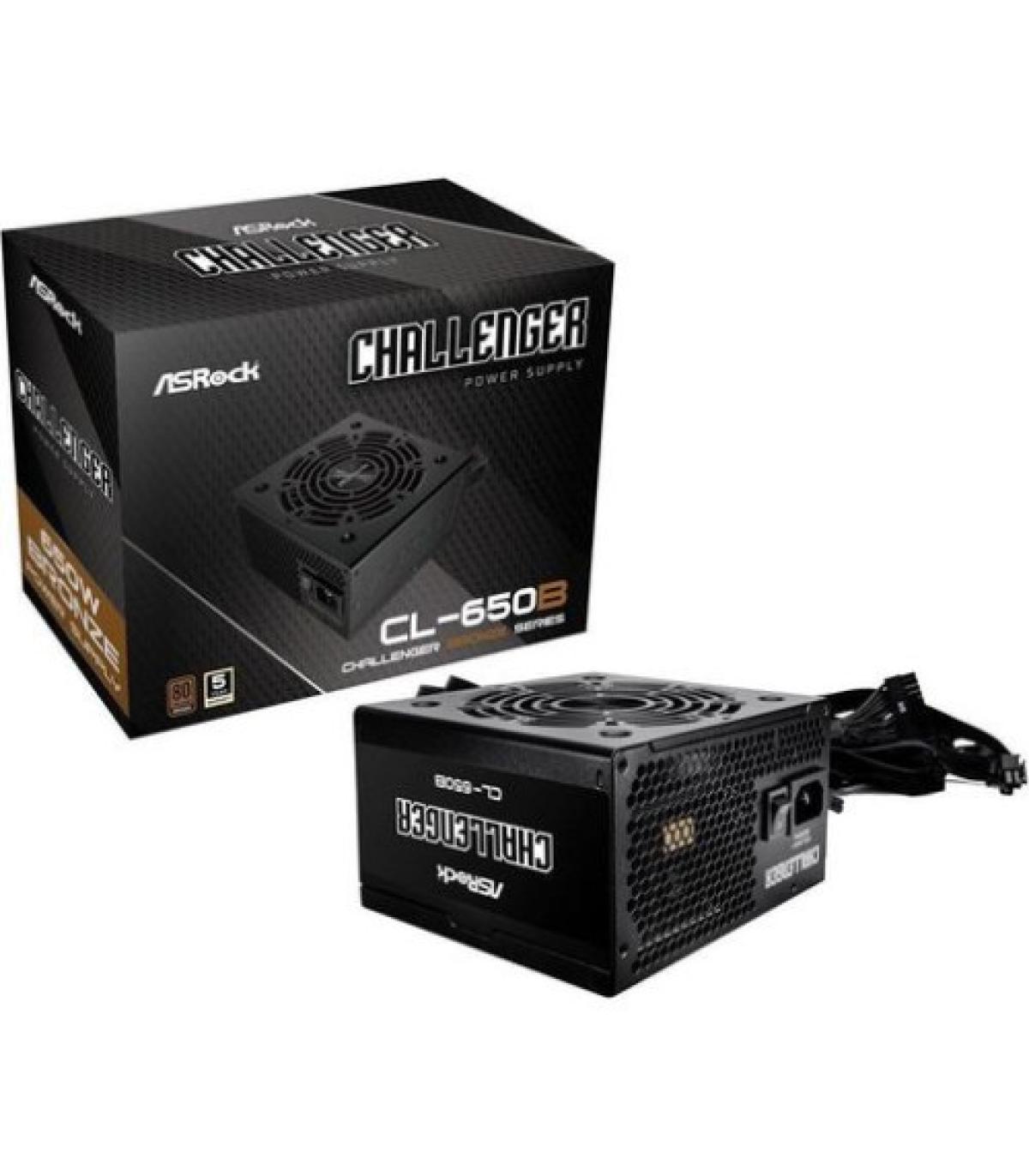 FUENTE ALIMENTACION ASROCK CL-650B,PSU,650W,80 PLUS BRONZE,120MM,ACTIVE PFC,PCI-E (6+2 pin)x4,SATA (5 pin)x4