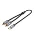 Vention Cable USB-C a 2xRCA Macho - 2m - Trenzado - Color Gris