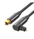 Vention Cable de Audio de Fibra Optica - 2m - Acodado - Trenzado - Color Negro