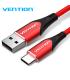 Vention Cable USB 2.0 A-C 3A - Carga Rapida 3A - Compatible Huawei FCP/QC - Nylon Trenzado Duradero - Transferencia 480 Mbps ..
