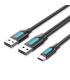 Vention Cable USB-C a 2xUSB-A 2.0 3A - 1m - Color Negro