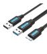 Vention Cable USB 3.0 A-Micro-B Alta Velocidad 5Gbps - Conductor de Cobre Esmaltado - Fuente de Alimentacion 3A - Color Negro