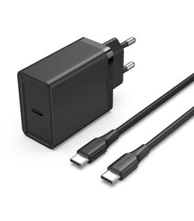 Vention Cargador de Pared USB-C 25W - Cable USB-C 1m - PD3.0 - Color Negro