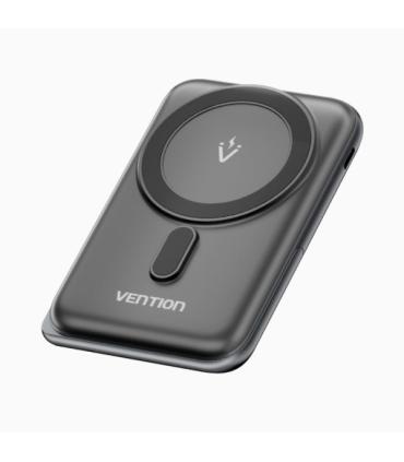 Vention PowerBank 1000mAh Magnetico Inalambrico - USB-C - Carga Rapida 20W - Color Negro