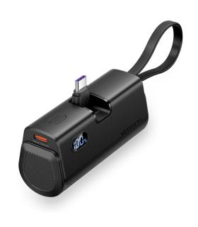 Vention PowerBank 4800mAh - USB-C - Carga Rapida 22.5W - Conector Plegable - Color Negro